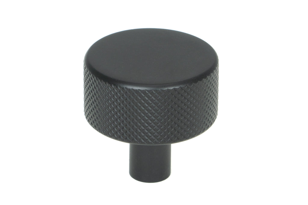 White background image of From The Anvil's Matt Black 32mm Brompton Cabinet Knob | From The Anvil