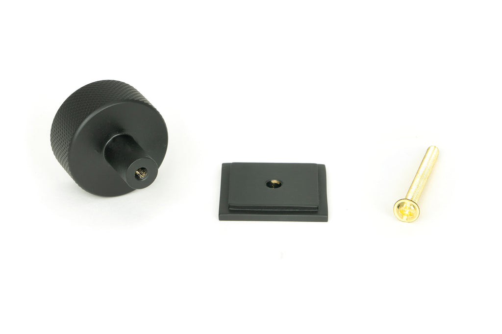 White background image of From The Anvil's Matt Black 32mm Brompton Cabinet Knob | From The Anvil