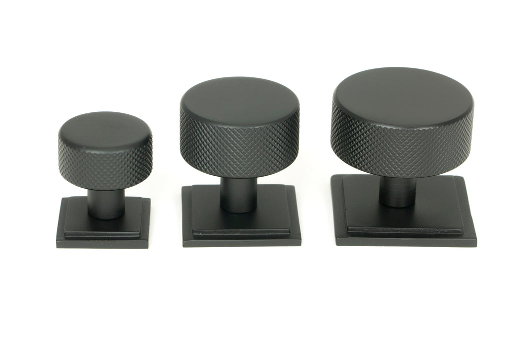 White background image of From The Anvil's Matt Black 32mm Brompton Cabinet Knob | From The Anvil