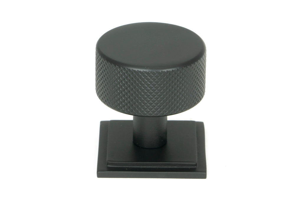 White background image of From The Anvil's Matt Black 32mm Brompton Cabinet Knob | From The Anvil