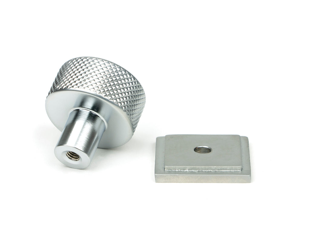 White background image of From The Anvil's Satin Chrome 25mm Brompton Cabinet Knob | From The Anvil