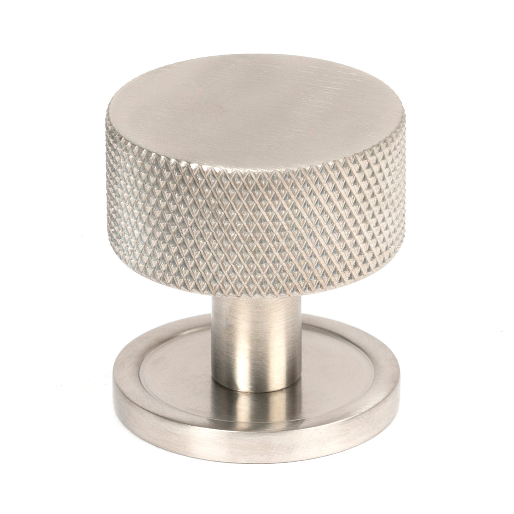 White background image of From The Anvil's Satin Stainless Steel 32mm Brompton Cabinet Knob | From The Anvil
