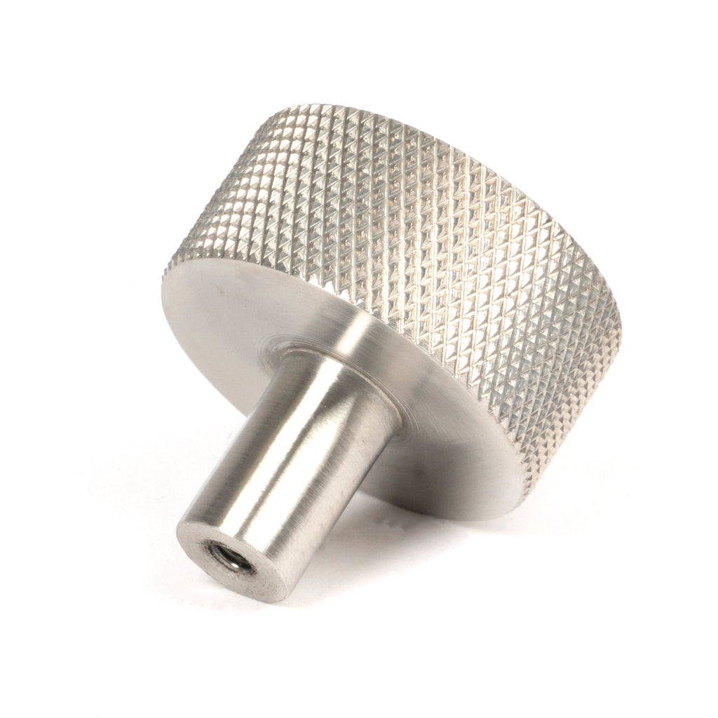 White background image of From The Anvil's Satin Stainless Steel 32mm Brompton Cabinet Knob | From The Anvil