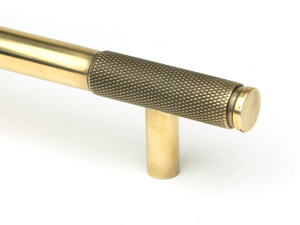 White background image of From The Anvil's Aged Brass Half Brompton Pull Handle | From The Anvil