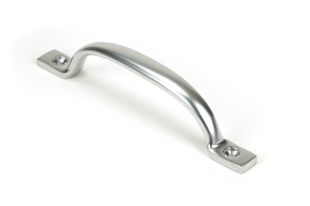 White background image of From The Anvil's Satin Chrome Slim Sash Pull | From The Anvil