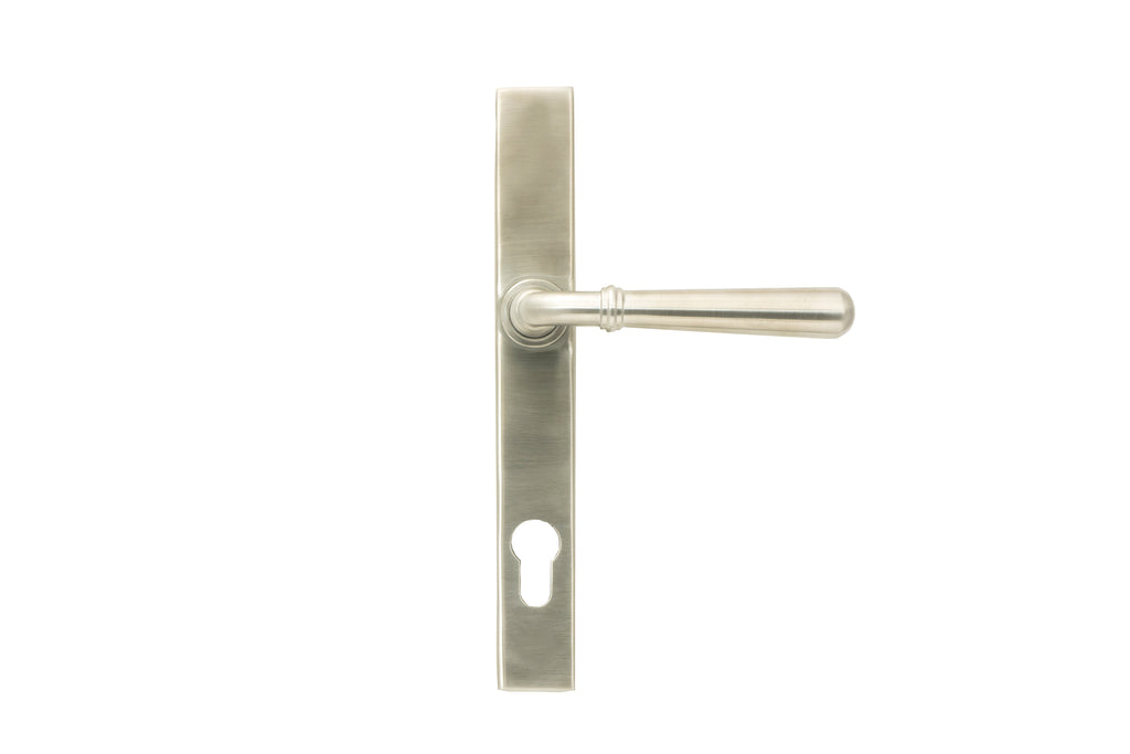 White background image of From The Anvil's Satin Marine SS (316) Newbury Slimline Lever Espag. Lock Set | From The Anvil