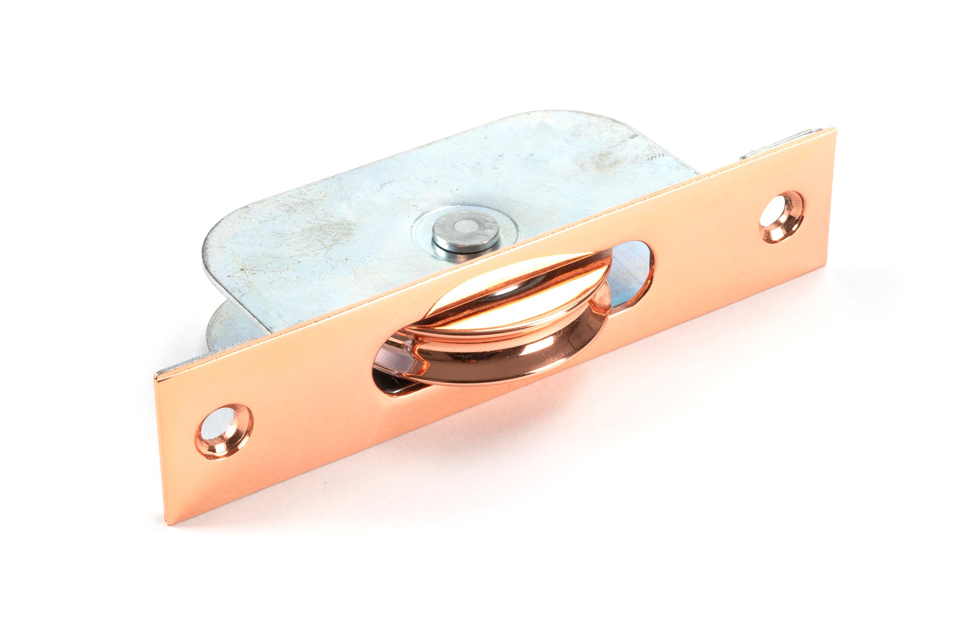 From The Anvil's Polished Bronze Square Ended Sash Pulley 75kg
