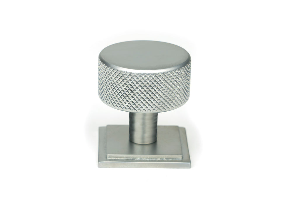White background image of From The Anvil's Satin Chrome 32mm Brompton Cabinet Knob | From The Anvil