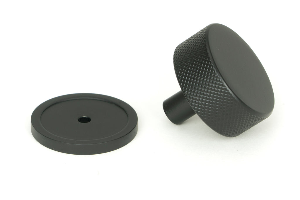 White background image of From The Anvil's Matt Black 38mm Brompton Cabinet Knob | From The Anvil