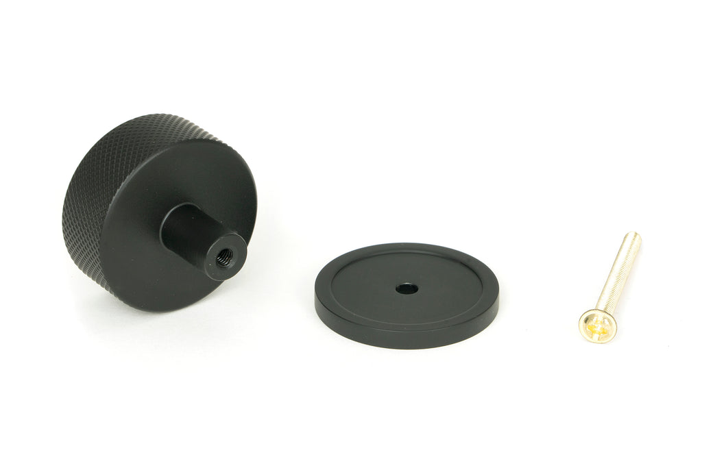 White background image of From The Anvil's Matt Black 38mm Brompton Cabinet Knob | From The Anvil