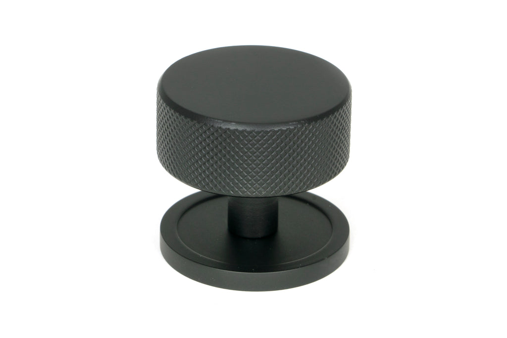 White background image of From The Anvil's Matt Black 38mm Brompton Cabinet Knob | From The Anvil