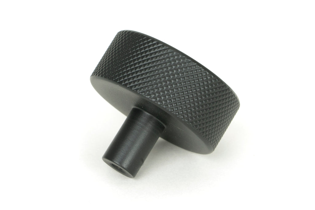 White background image of From The Anvil's Matt Black 38mm Brompton Cabinet Knob | From The Anvil