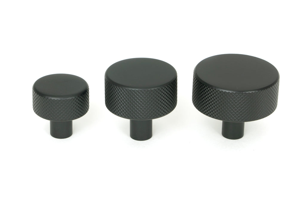 White background image of From The Anvil's Matt Black 38mm Brompton Cabinet Knob | From The Anvil
