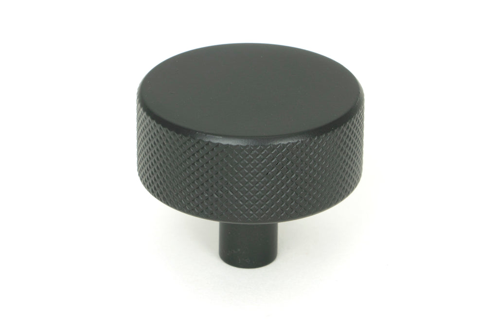 White background image of From The Anvil's Matt Black 38mm Brompton Cabinet Knob | From The Anvil