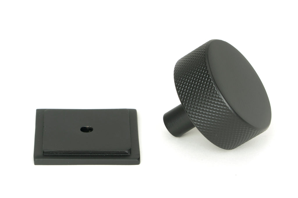 White background image of From The Anvil's Matt Black 38mm Brompton Cabinet Knob | From The Anvil