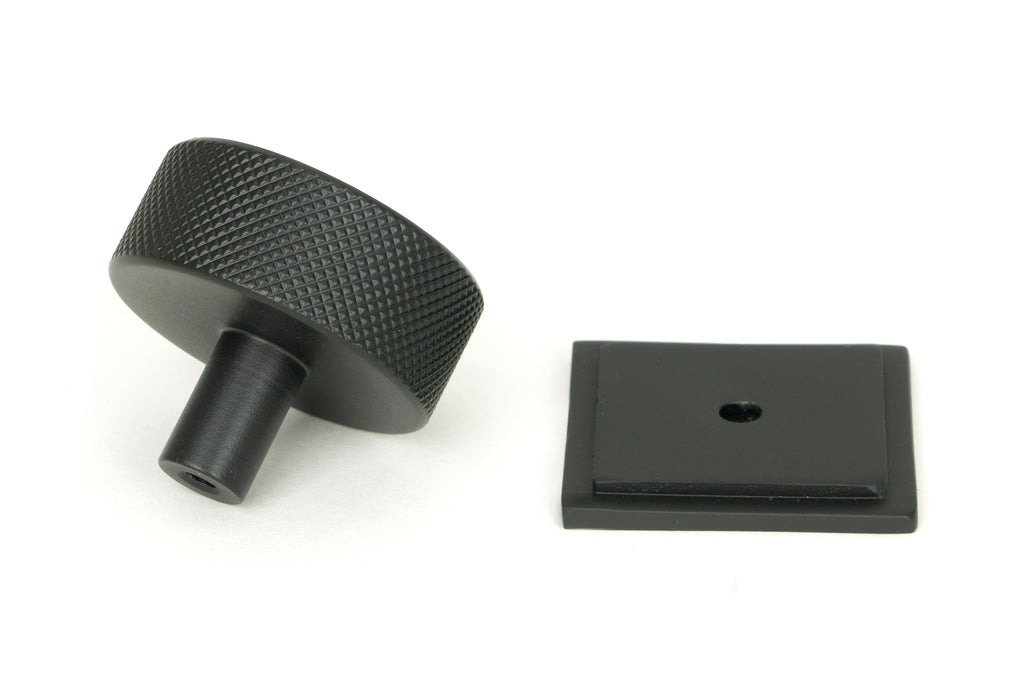 White background image of From The Anvil's Matt Black 38mm Brompton Cabinet Knob | From The Anvil