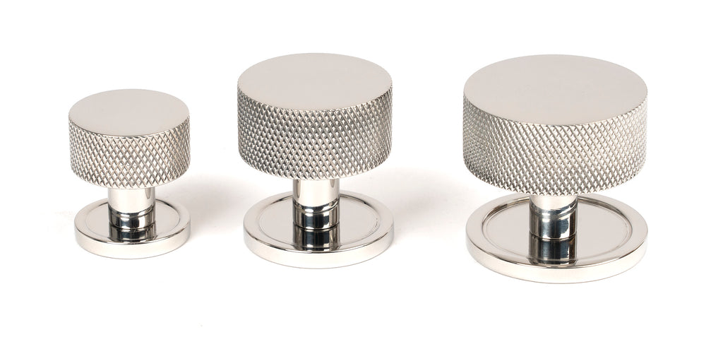 White background image of From The Anvil's Polished Stainless Steel 38mm Brompton Cabinet Knob | From The Anvil