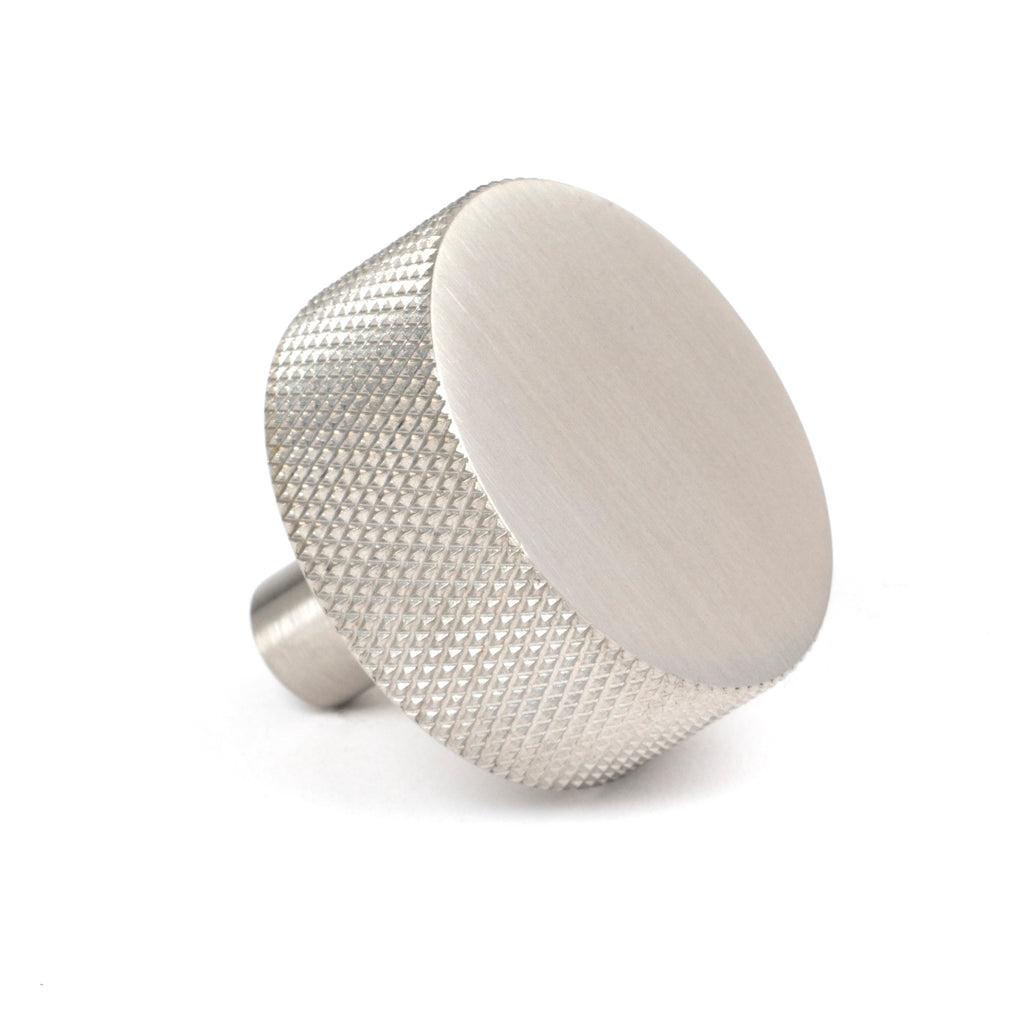 White background image of From The Anvil's Satin Stainless Steel 38mm Brompton Cabinet Knob | From The Anvil