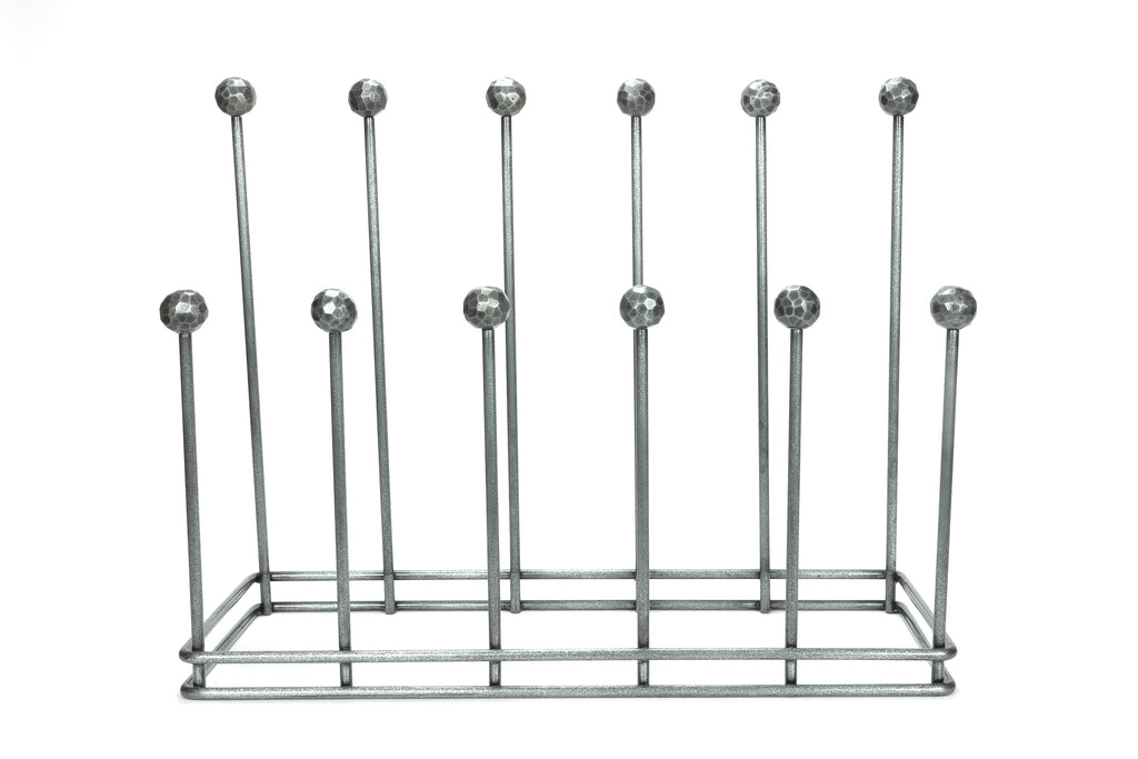 White background image of From The Anvil's Pewter Patina Boot Rack | From The Anvil