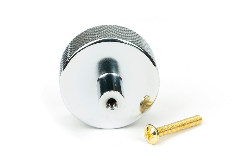 White background image of From The Anvil's Polished Chrome 38mm Brompton Cabinet Knob | From The Anvil