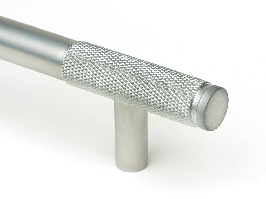 White background image of From The Anvil's Satin Chrome Half Brompton Pull Handle | From The Anvil