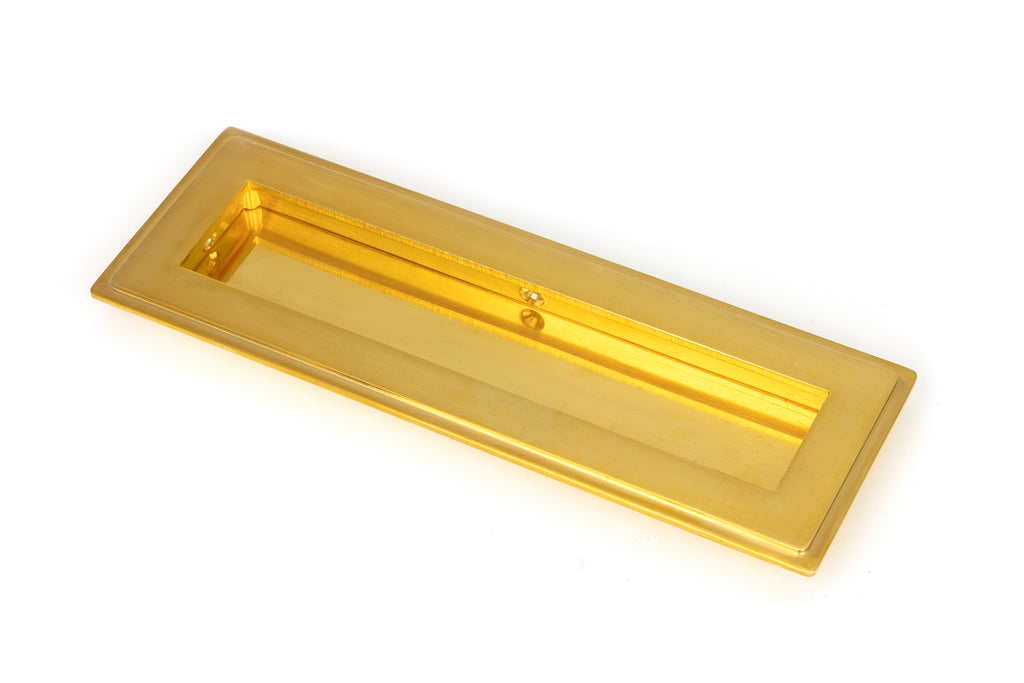 White background image of From The Anvil's Polished Brass Art Deco Rectangular Pull | From The Anvil