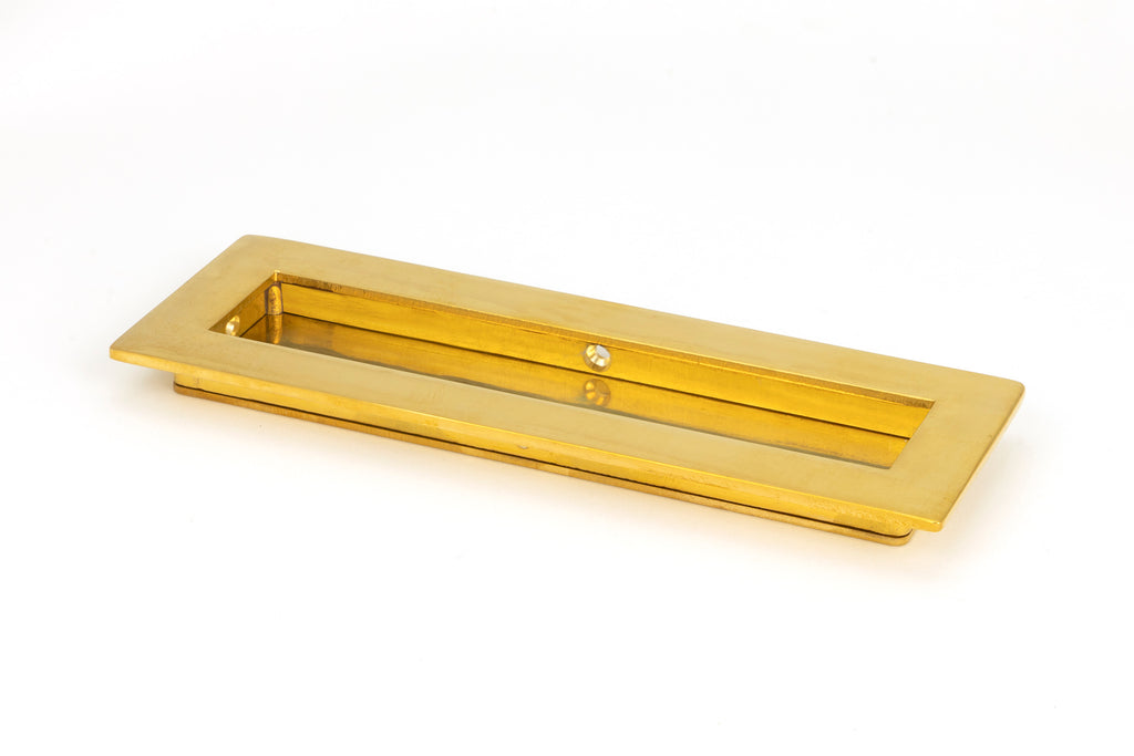 White background image of From The Anvil's Polished Brass Plain Rectangular Pull | From The Anvil