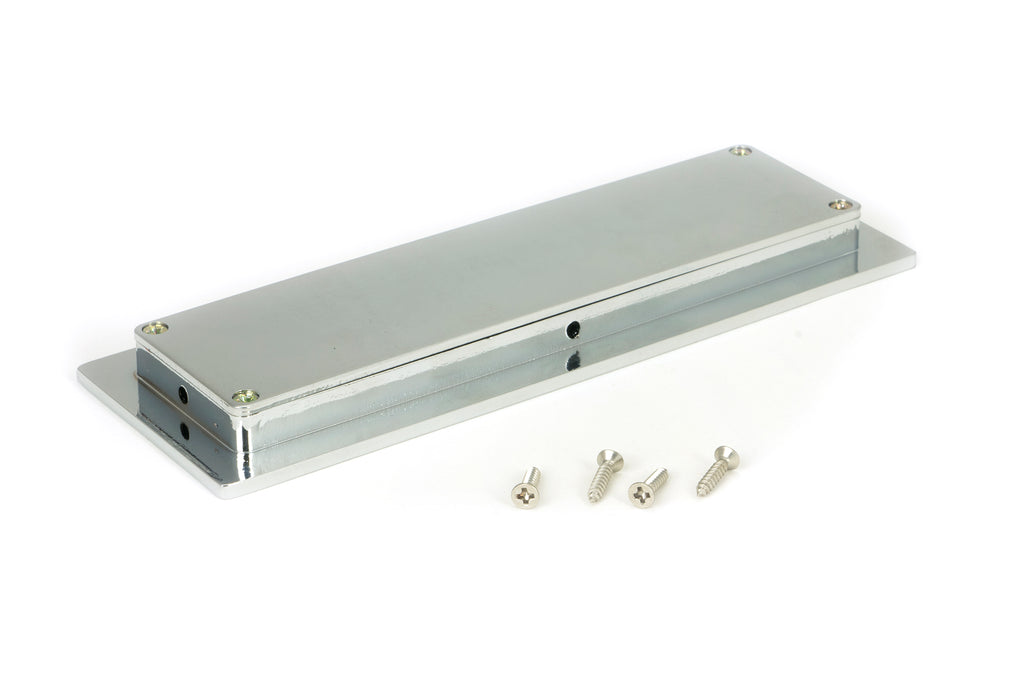 White background image of From The Anvil's Polished Chrome Plain Rectangular Pull | From The Anvil