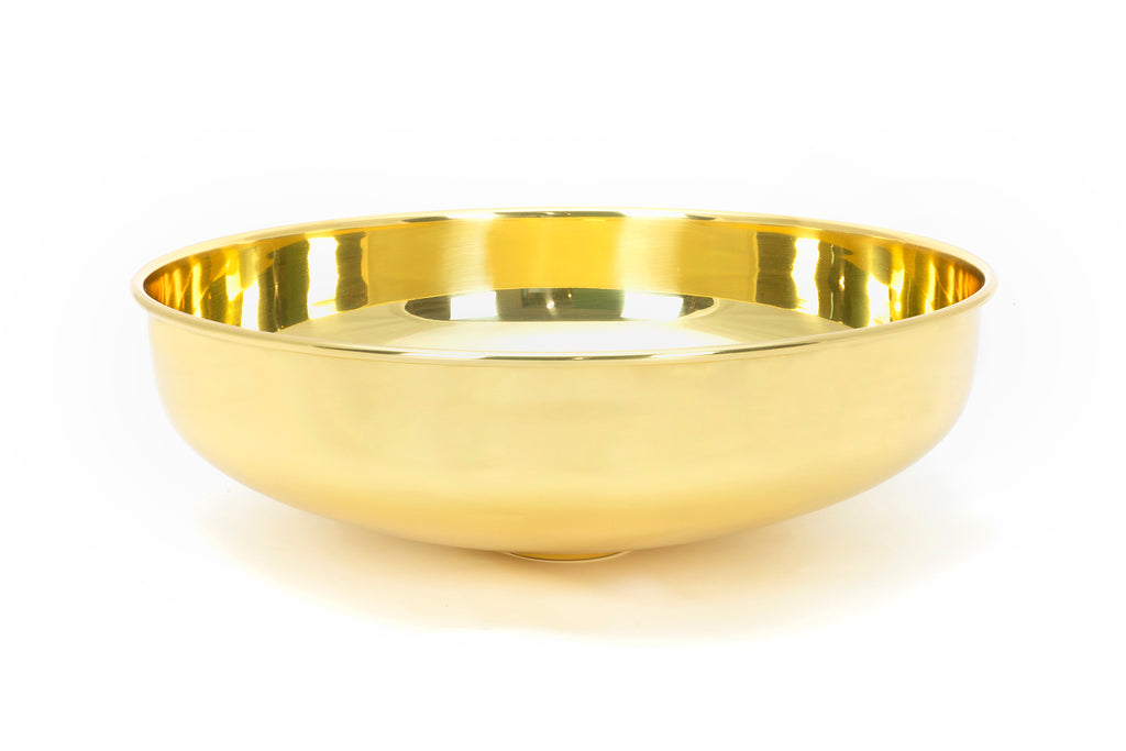 White background image of From The Anvil's Smooth Brass Round Sink | From The Anvil