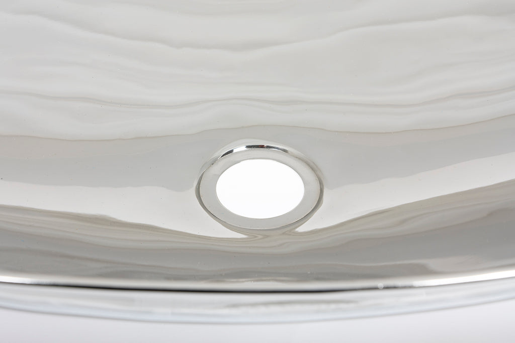White background image of From The Anvil's Smooth Nickel Oval Sink | From The Anvil