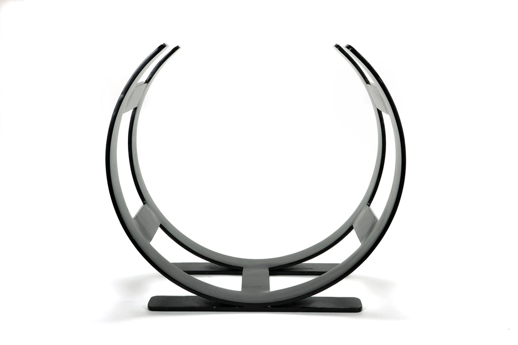 White background image of From The Anvil's Matt Black Curved Log Holder | From The Anvil