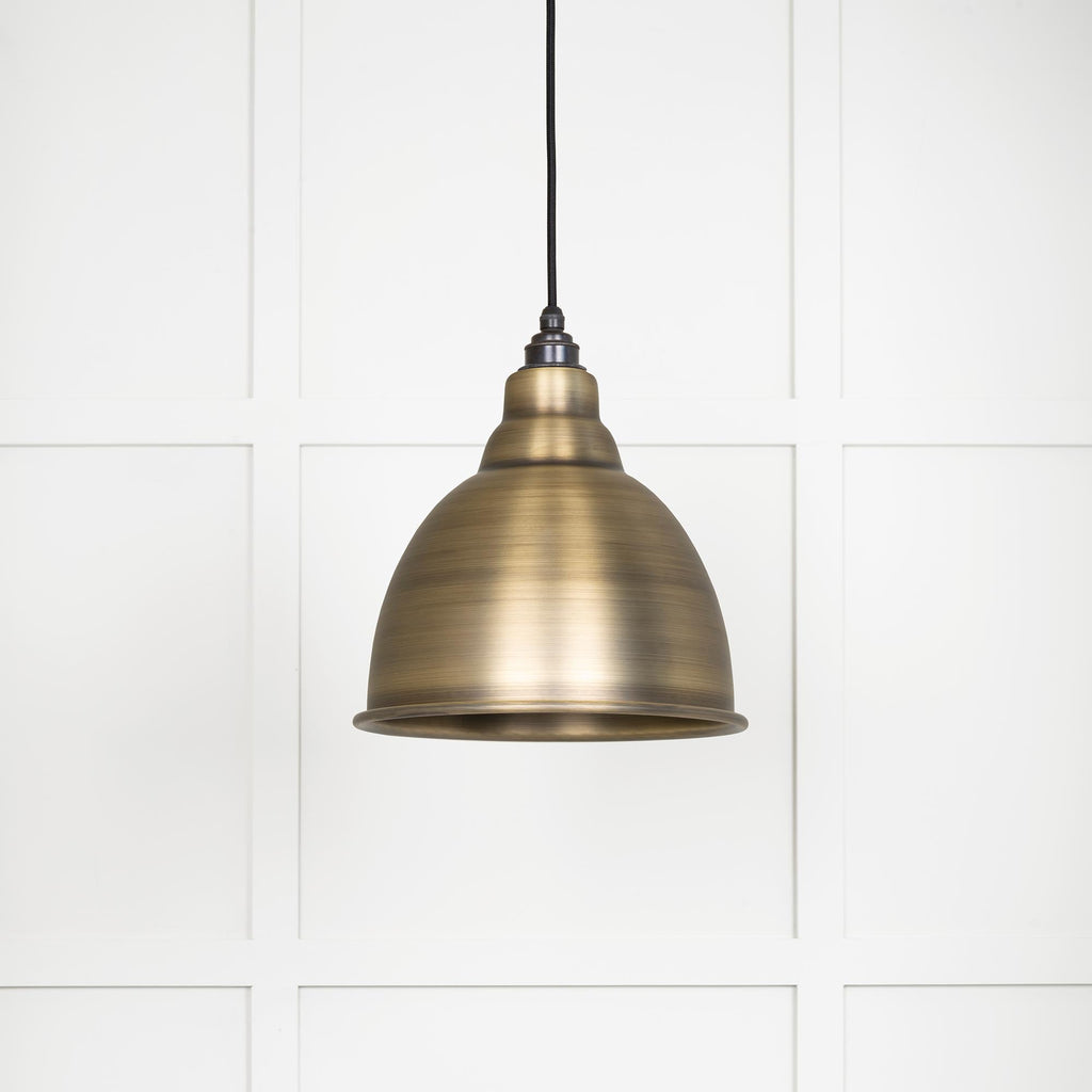 White background image of From The Anvil's Aged  Brass Aged Brass Brindley Pendant | From The Anvil