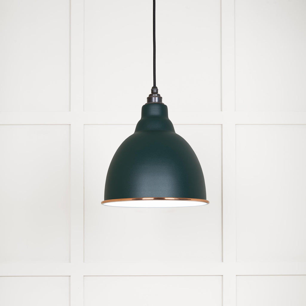 White background image of From The Anvil's Accent White Gloss Brindley Pendant | From The Anvil
