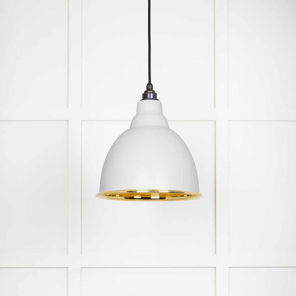 White background image of From The Anvil's Smooth Brass Brindley Pendant | From The Anvil