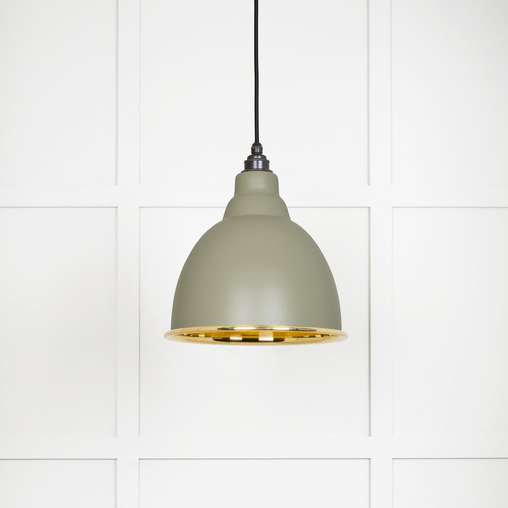 White background image of From The Anvil's Smooth Brass Brindley Pendant | From The Anvil