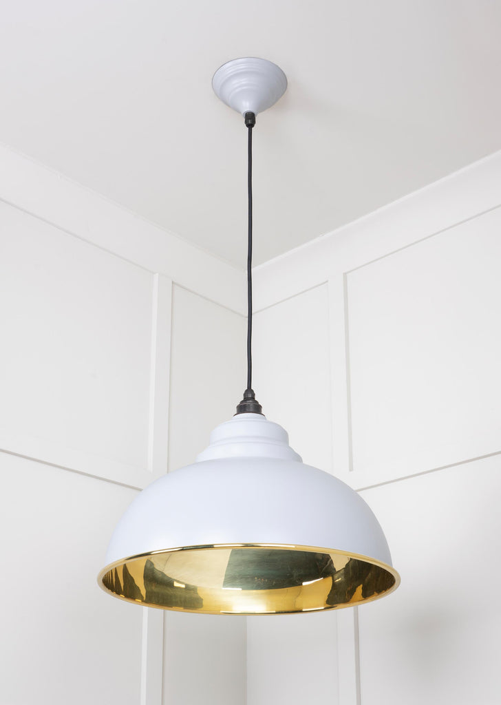 White background image of From The Anvil's Smooth Brass Smooth Brass Harborne Pendant | From The Anvil