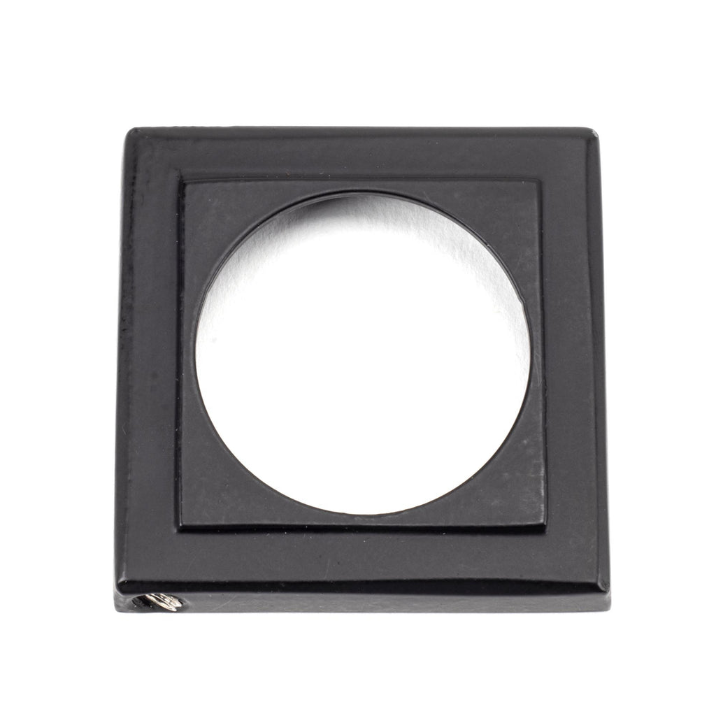 White background image of From The Anvil's Matt Black Round Euro Escutcheon | From The Anvil