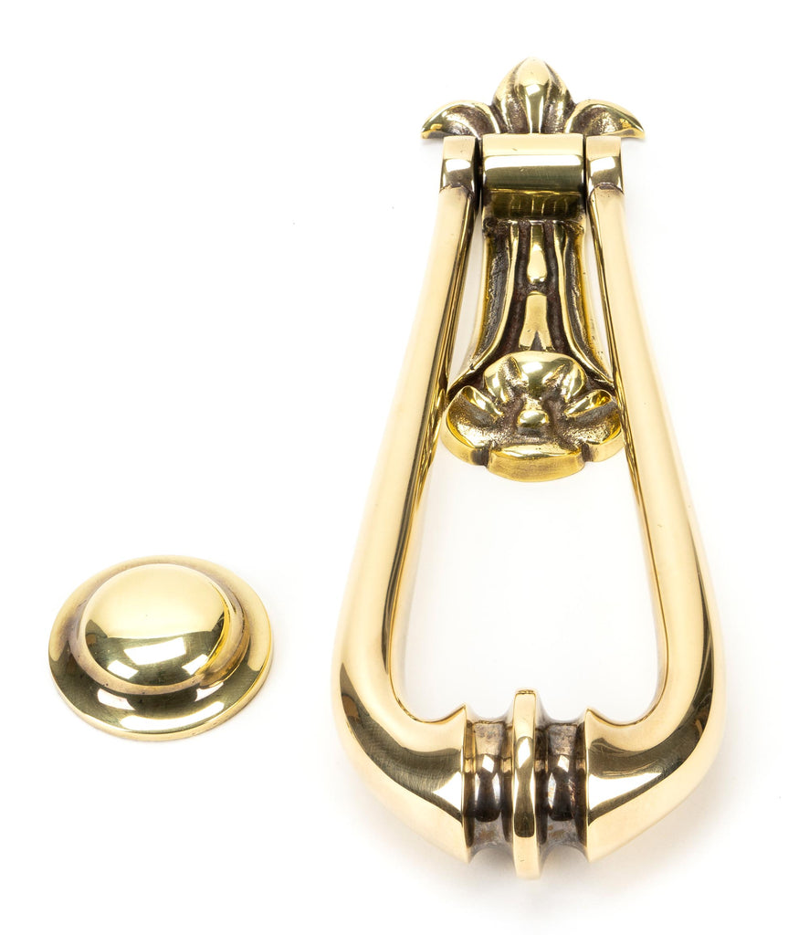 White background image of From The Anvil's Aged Brass Loop Door Knocker | From The Anvil