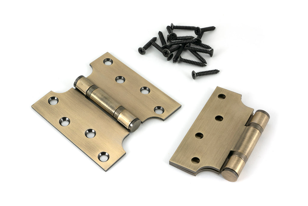 White background image of From The Anvil's Aged Brass Parliament Hinges SS (pair) | From The Anvil