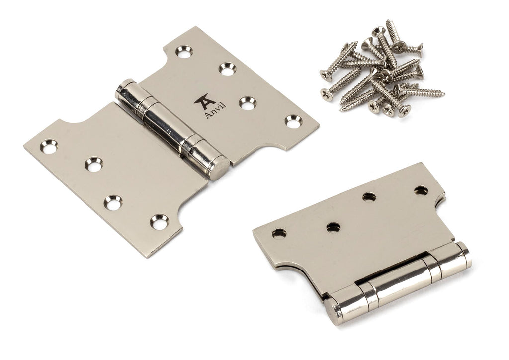 White background image of From The Anvil's Polished Nickel Parliament Hinges SS (pair) | From The Anvil
