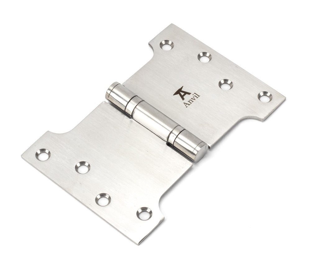 White background image of From The Anvil's Satin Stainless Steel Parliament Hinges SS (pair) | From The Anvil