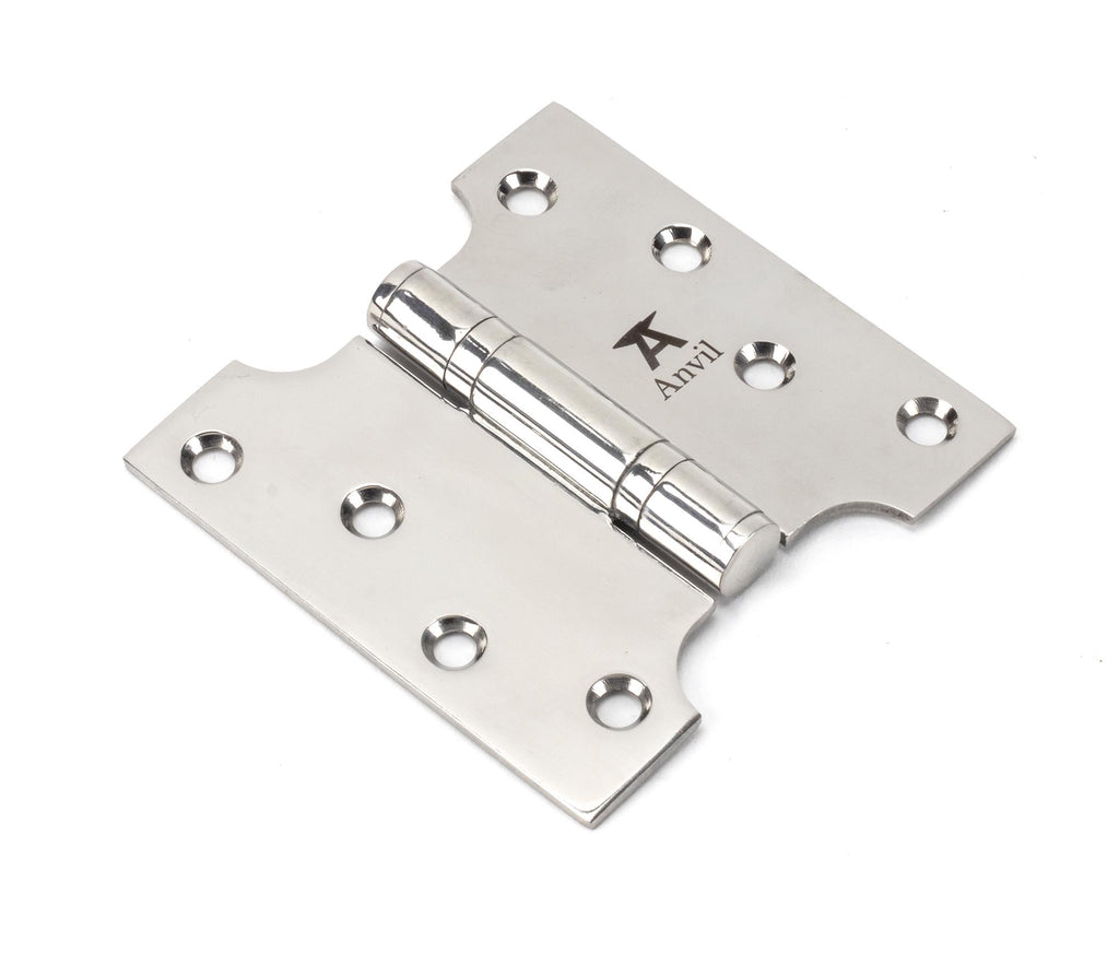 White background image of From The Anvil's Polished Stainless Steel Parliament Hinges SS (pair) | From The Anvil