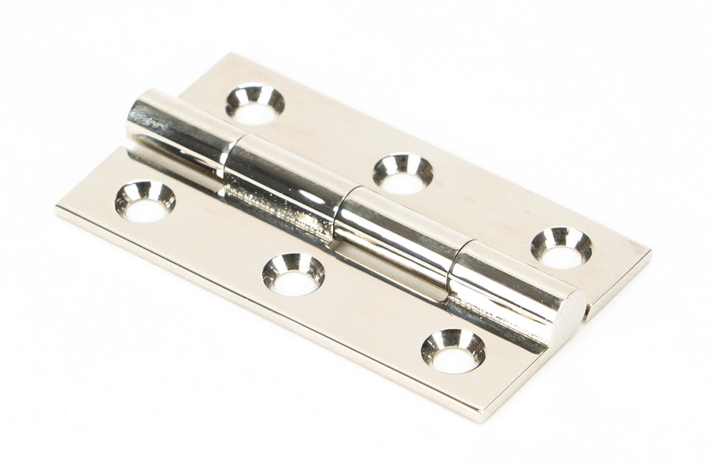 White background image of From The Anvil's Polished Nickel Butt Hinge (pair) | From The Anvil