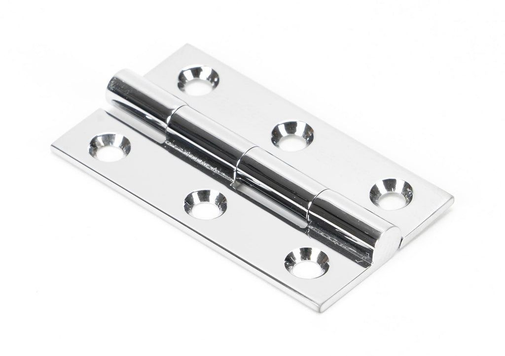White background image of From The Anvil's Polished Chrome Butt Hinge (pair) | From The Anvil