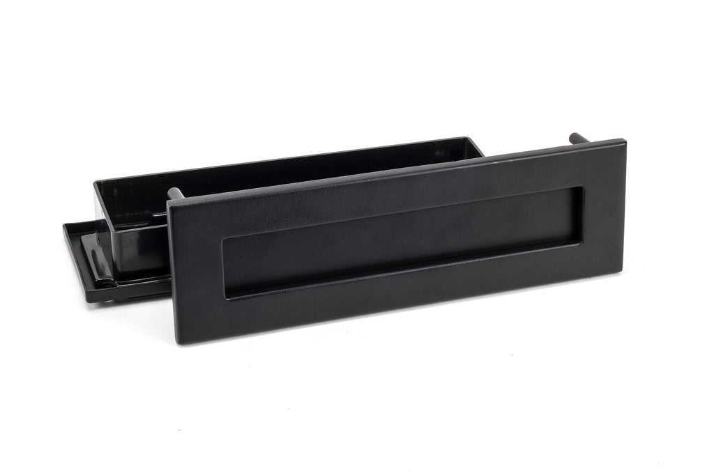 White background image of From The Anvil's Matt Black Traditional Letterbox | From The Anvil