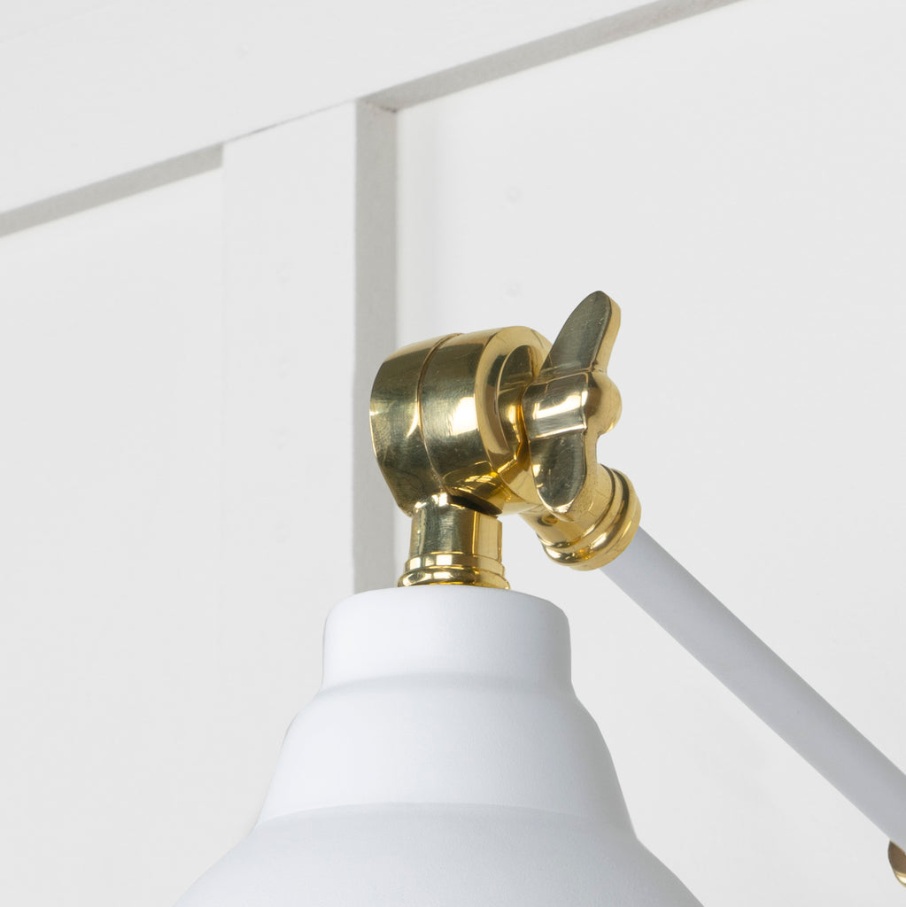 White background image of From The Anvil's Smooth Brass Brindley Wall Light | From The Anvil