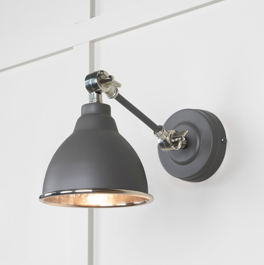 White background image of From The Anvil's Hammered Nickel Brindley Wall Light | From The Anvil