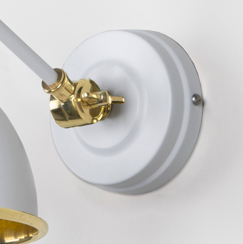 White background image of From The Anvil's Hammered Brass Brindley Wall Light | From The Anvil