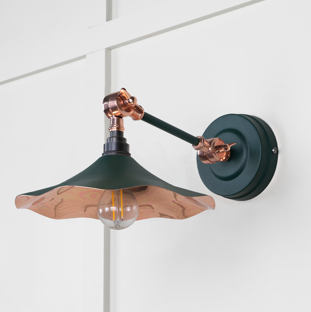 White background image of From The Anvil's Smooth Copper Flora Wall Light | From The Anvil