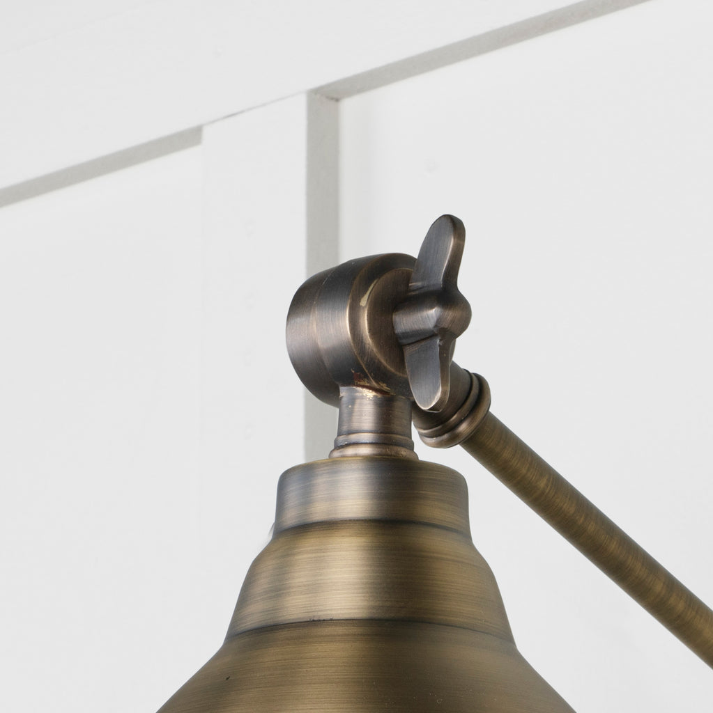 White background image of From The Anvil's Aged  Brass Aged Brass Brindley Wall Light | From The Anvil